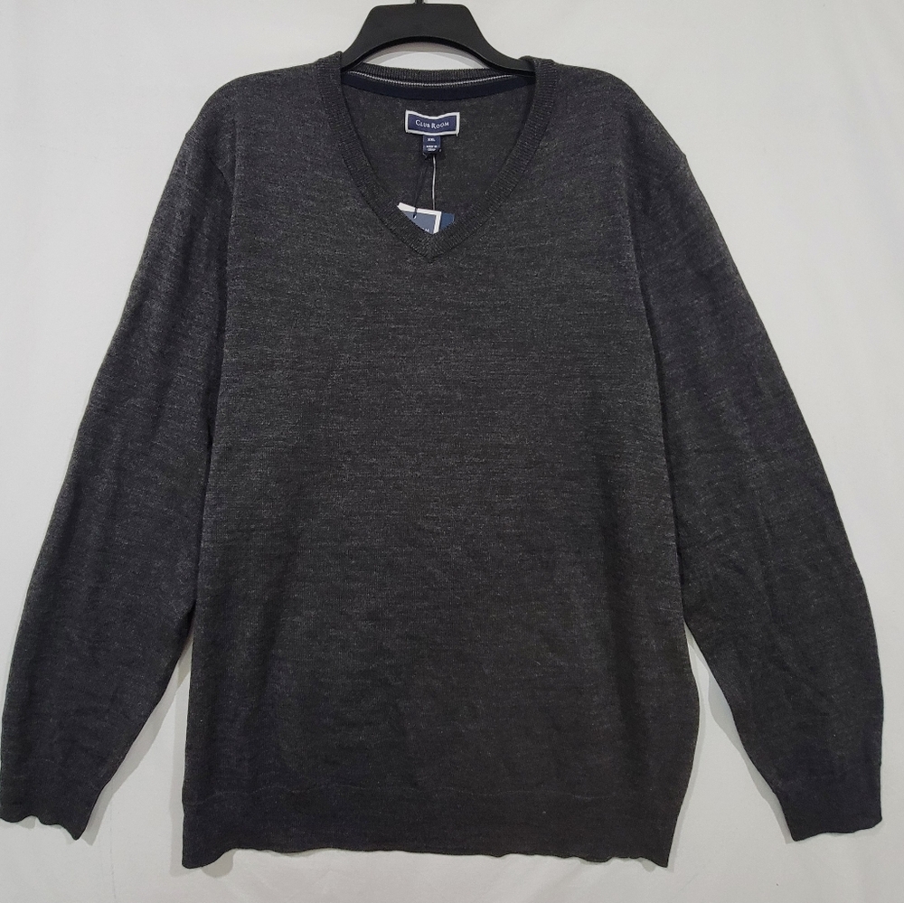 Club Room Mens Merino Wool Blend V-Neck Sweater - Picture 4 of 4
